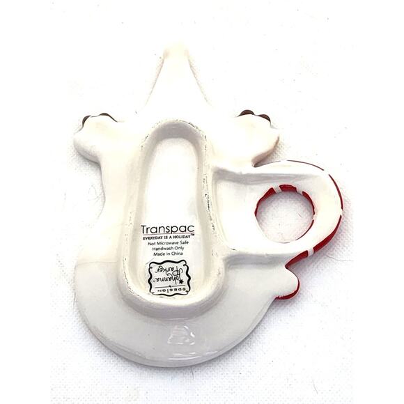 HOLIDAY REINDEER-SPOON/TEA BAG HOLDER-Transpac-Johanna Parker-Embossed-Holiday - Picture 4 of 10